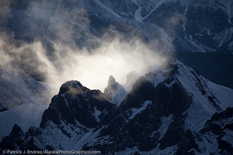 Aerial of the Phillip Smith mountains of the Brooks range, Arctic National Wildlife Refuge, Alaska.