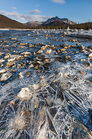 Ice forming on the headwaters of the Deitrich River, Brooks range, Alaska.