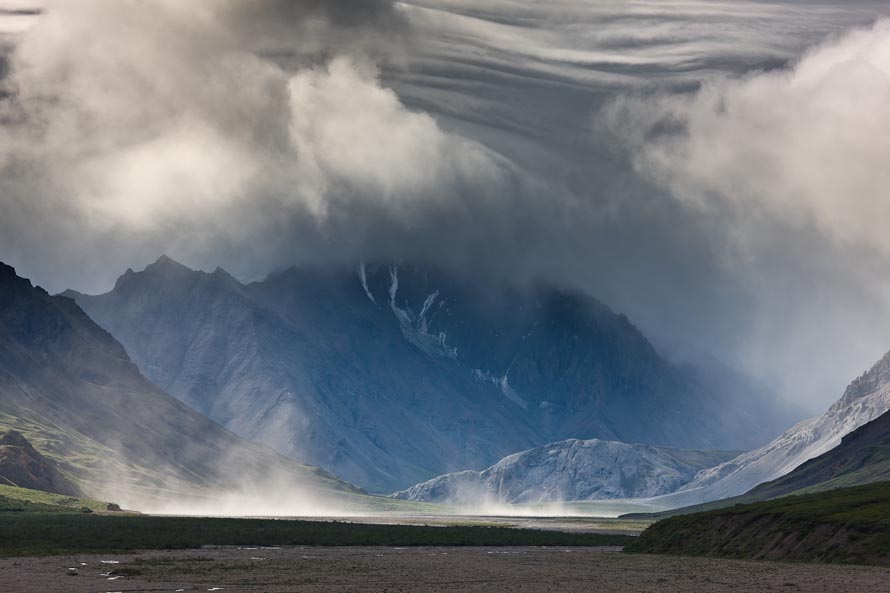 Clouds over the Alaska Range, Denali National Park,