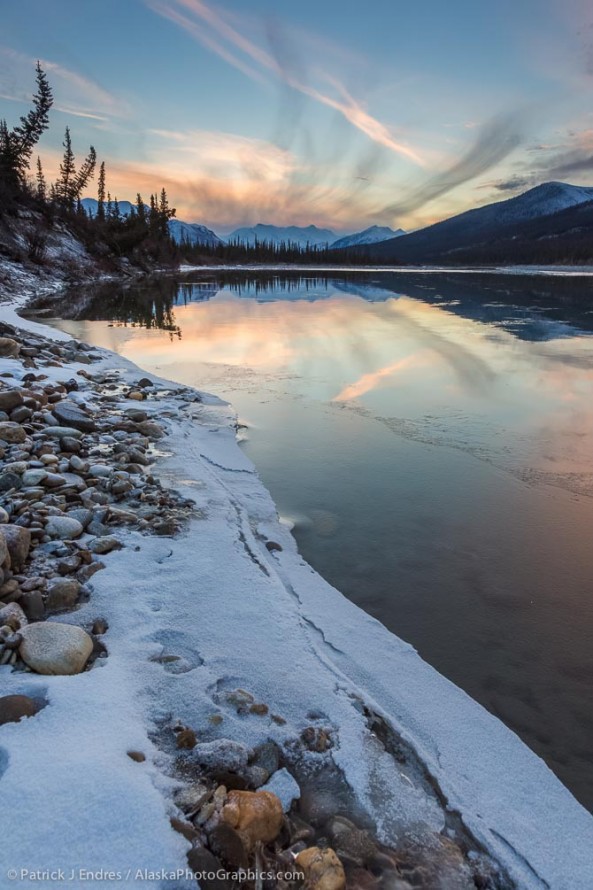 Koyukuk river sunset, Brooks Range, Alaska. Canon 5D Mark III, 24-105mm f/4L IS, 1/60 sec @ f/11, ISO 400.