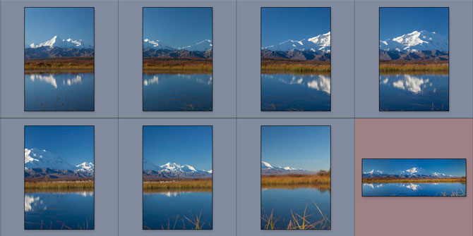 7 Images used to create the panorama format.