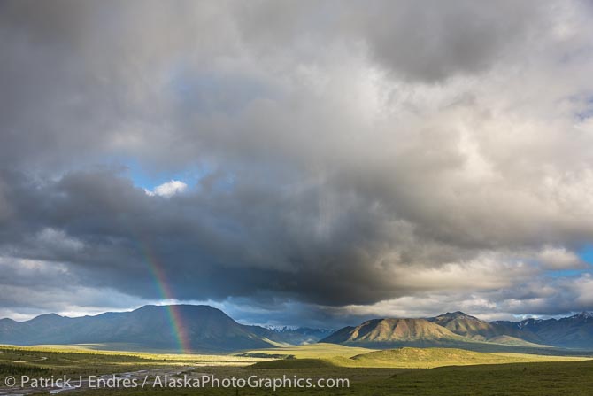 Rainbow over the Savage River, Denali National Park, Alaska. Canon 5D Mark III, 24-105mm f/4L IS, (35mm) 1/640 sec @ f/6.3, ISO 200.
