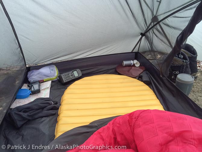 Inside my tent