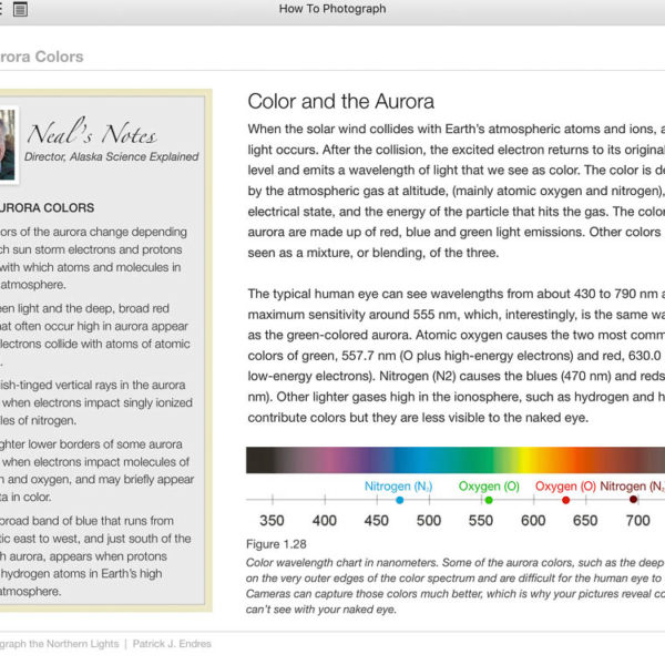Northern Lights ebook screen shots AlaskaPhotoGraphics